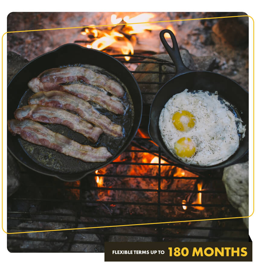 Flexible terms up to 180 months